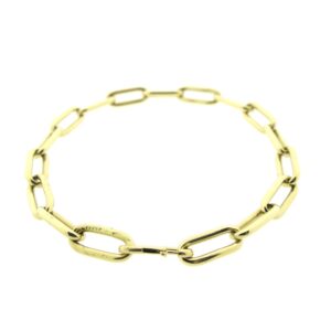 Gouden anker schakel armband | 21,5 cm