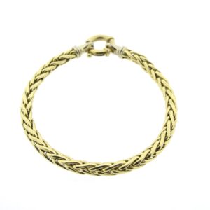 Gouden vossenstaart schakel armband | 19 cm