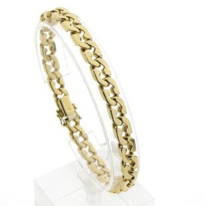 14 karaat gouden gourmet schakel armband