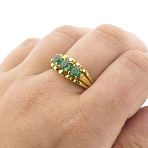 Gouden ring met Smaragd