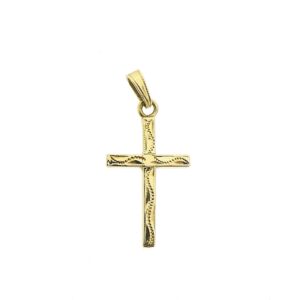 14 karaat gouden ketting hanger van een kruis