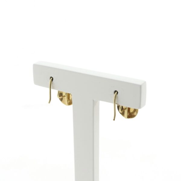Gouden oorhangers met granaat | Antiek/vintage