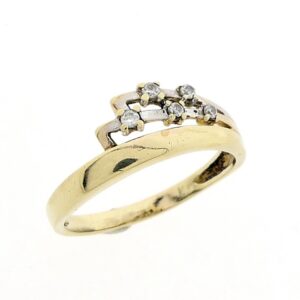 8 karaat bicolor ring met zirconia