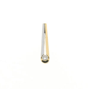 14 karaat bicolor hanger met 0,08 ct. diamant