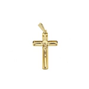 14 karaat gouden kettinghanger van een kruis met corpus