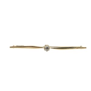 Gouden broche met diamant