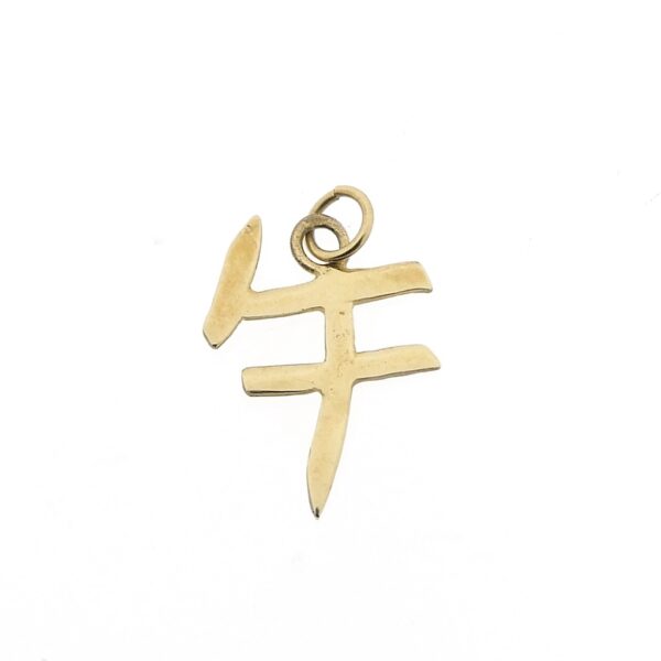 14 karaat gouden hanger van het chinees horoscoop teken paard