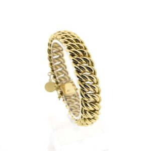 18 karaat gouden franse gourmet schakel armband