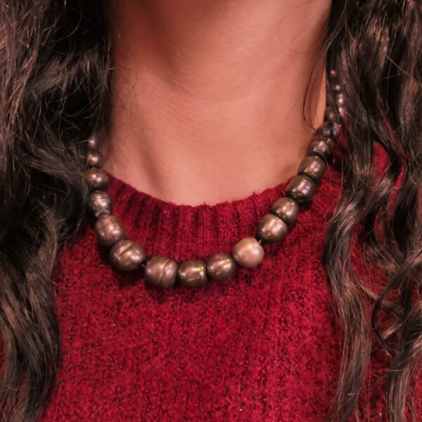 Gouden parel collier; Tahiti parels | 43 cm