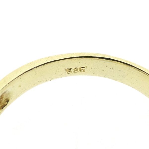 Gouden fantasie ring met diamant | 0,01 ct.