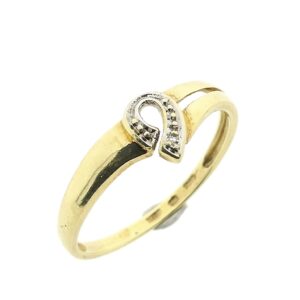 14 karaat gouden fantasie ring met diamant