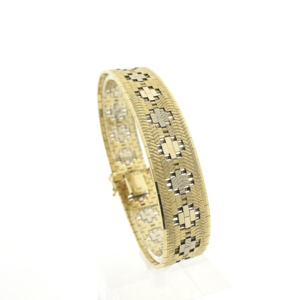 Exclusief 14 karaat gouden geweven armband