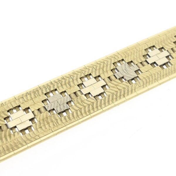 Gouden geweven fantasie armband | 19,5 cm