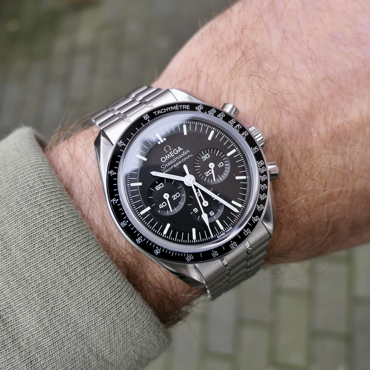 Omega Speedmaster Moonwatch Double Sapphire Chronograaf heren horloge Juweelwinkel