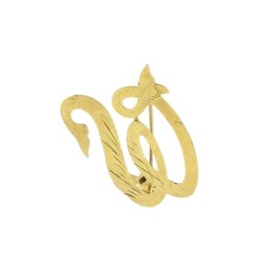 14 karaat gouden broche van een letter W