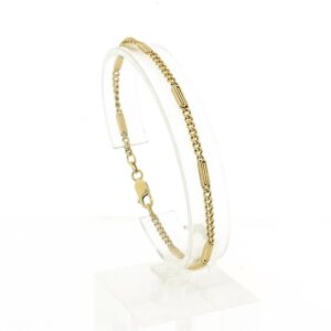 14 karaat geelgouden gourmet schakel armband