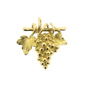 18 karaat gouden broche van een tros druiven