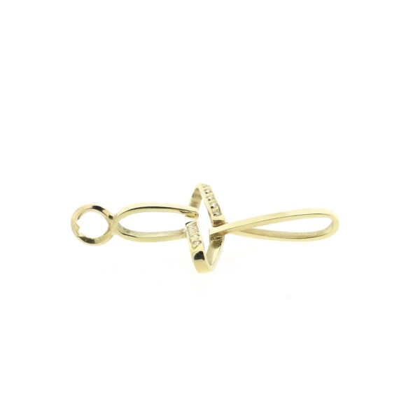 Gouden kruis hanger met zirconia