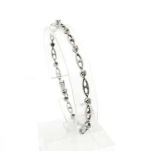 14 karaat witgouden armband met diamant