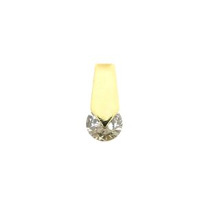 14 karaat gouden hanger met grote zirconia