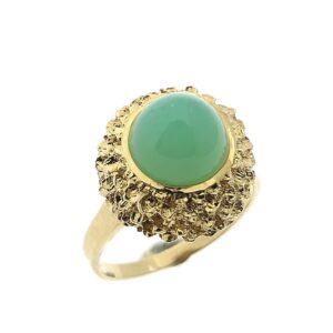 gouden ring met chrysopraas