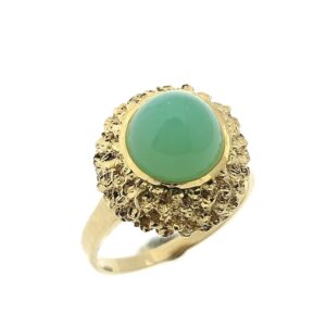 gouden ring met chrysopraas