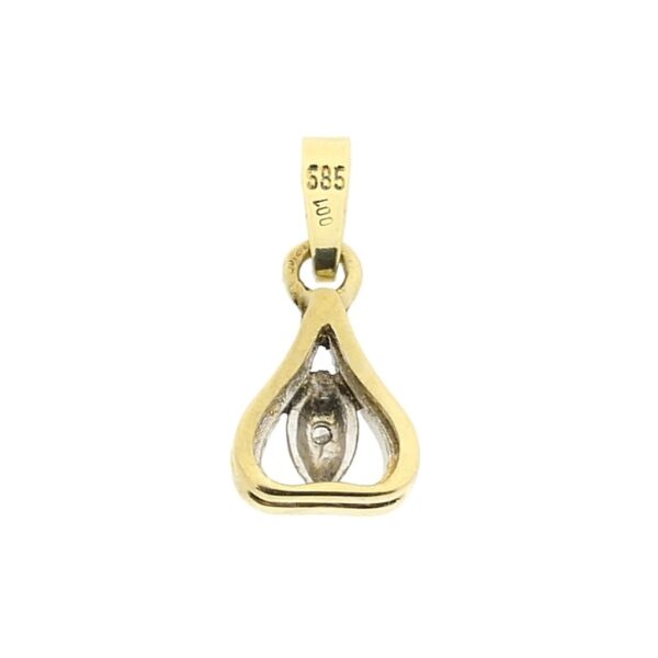 Gouden subtiele hanger met diamant | 0,01 ct.