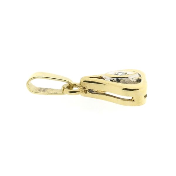 Gouden subtiele hanger met diamant | 0,01 ct.