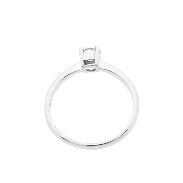 18 Krt. Witgouden solitair ring met diamant | 0,37 ct.