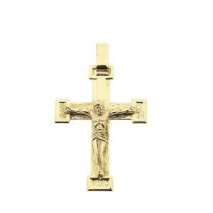 14 karaat gouden kettinghanger van het kruis met corpus