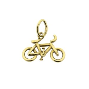 14 karaat gouden hanger van een wielrenfiets