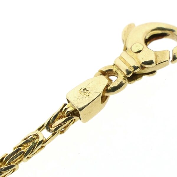 Gouden dunne vierkante koningsketting | 57,5 cm