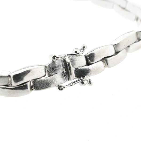 Massief witgouden armband | 19 cm