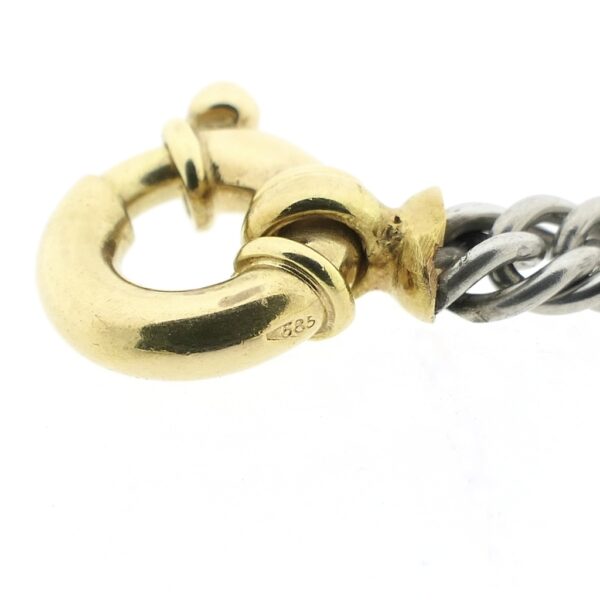 Bicolor gourmet schakel ketting; choker | 36,5 cm