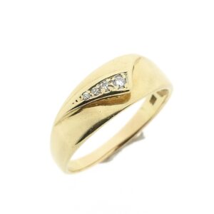 14 karaat gouden ring met diamant