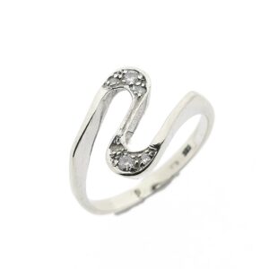 14 karaat witgouden ring met diamant