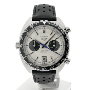 Heuer Autavia 1163 'Jo Siffert'; Vintage chronograaf heren horloge