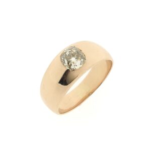 14 karaat rosé gouden solitair ring met diamant