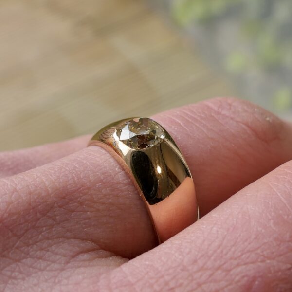 Rosé gouden solitair ring met diamant | Ca. 1,00 ct.