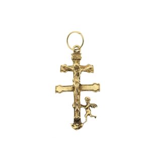 gouden antieke hanger van kruis