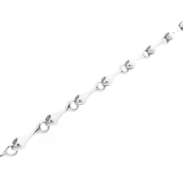 Zilveren fantasie schakel armband | 20 cm