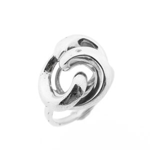 14 karaat witgouden ring met geknoopt design