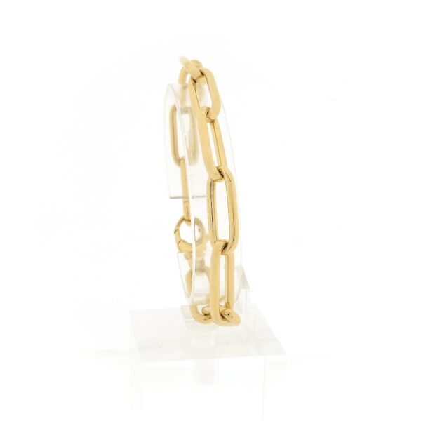 18 Krt. Gouden anker schakel armband; Schaap-/-Citroen | 21,5 cm