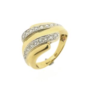 18 Krt. Gouden ring met diamant | 0,69 ct.
