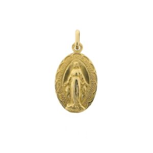 18 karaat Vintage gouden religieuze hanger van Maria