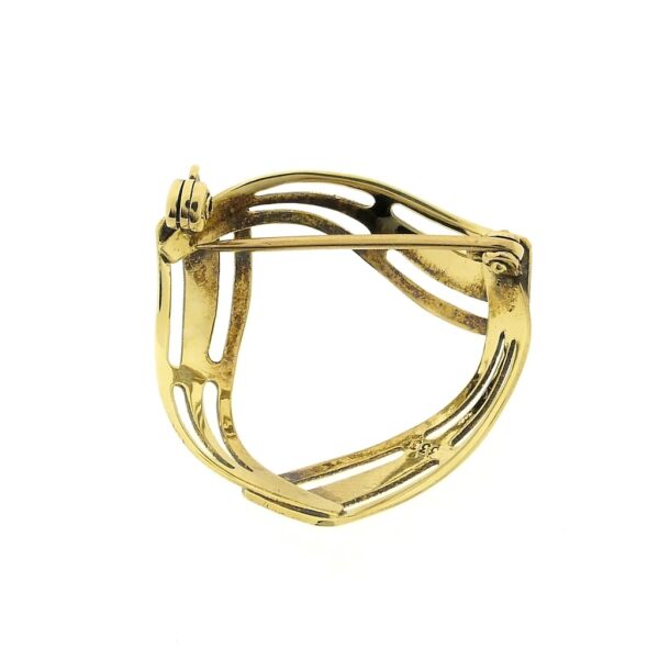 8 Krt. Vintage abstracte broche