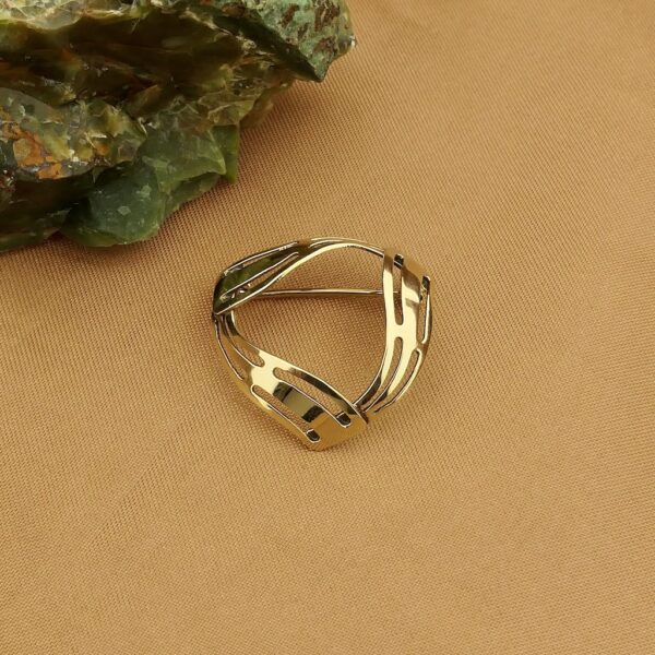 8 Krt. Vintage abstracte broche
