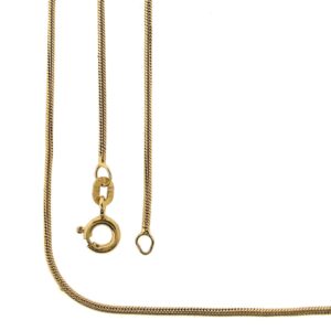 14 karaat gouden slangenschakel ketting | 44 cm