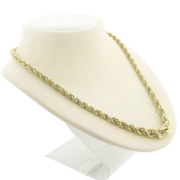 Gouden gedraaide schakel collier | 48 cm