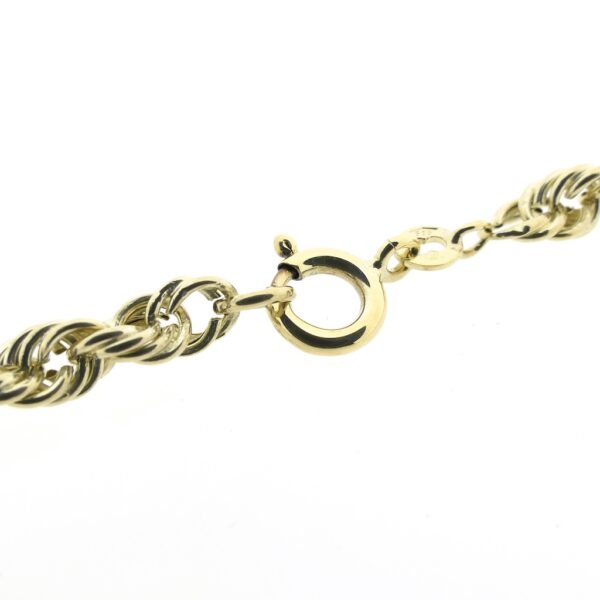 Gouden gedraaide schakel collier | 48 cm
